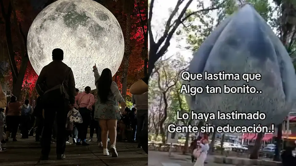 ¡Ahora es cuarto menguante! Se desinfla luna gigante de Paseo de la Reforma
