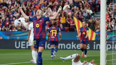 Alexia Putellas, jugadora del Barcelona Femenil, en encuentro ante el Real Madrid | AP