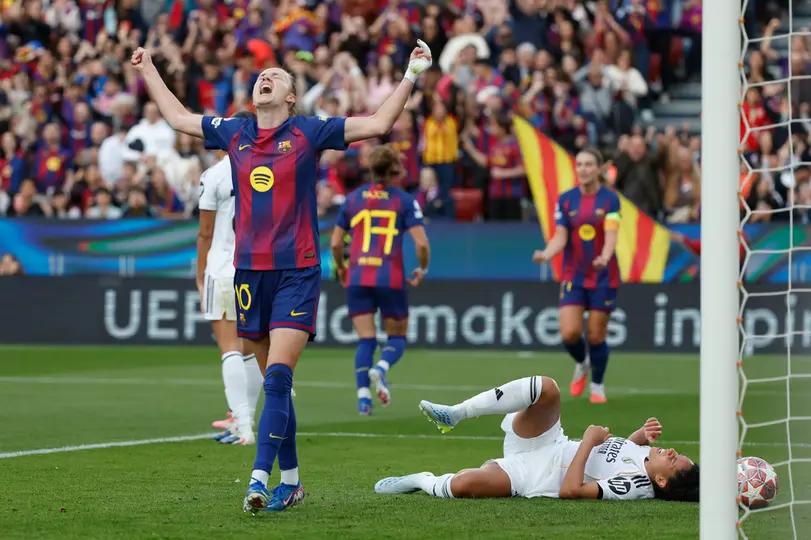 Alexia Putellas, jugadora del Barcelona Femenil, en encuentro ante el Real Madrid | AP