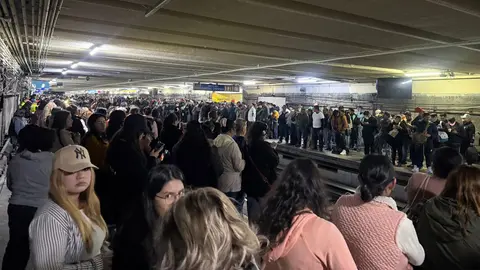 Desde las 8 de la mañana los problemas comenzaron a presentarse en la Línea 2 del Metro / Gina Sánchez
