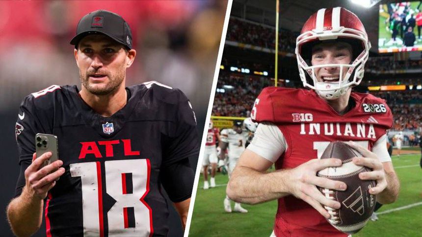 Kirk Cousins y Fernando Mendoza | AP