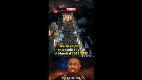 ¡LA LOCURAAAA! Así las calles de Sarajevo tras la clasificación de Bosnia y Herzegovina al Mundial 2026.