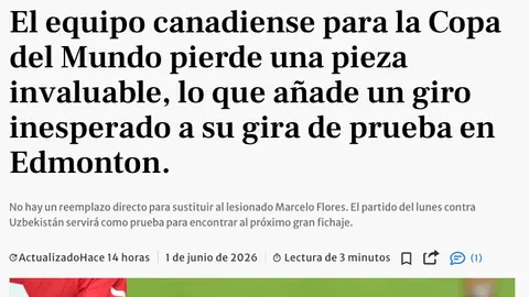 Toronto Star reacciona a la lesión de Marcelo Flores l CAPTURA