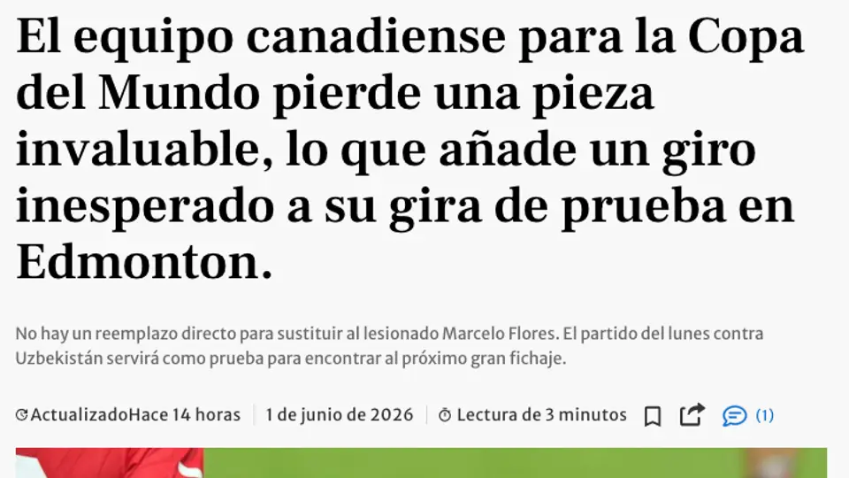 Toronto Star reacciona a la lesión de Marcelo Flores l CAPTURA
