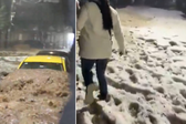Granizada cubre de blanco calles de Cuajimalpa tras intensa tormenta en CDMX / VIDEOS