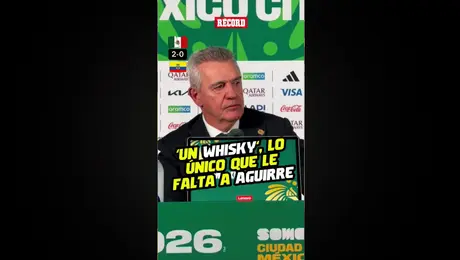 ¿UN WHISKY? Lo único que le falta hoy a Aguirre tras vencer con México a Ecuador en el Mundial