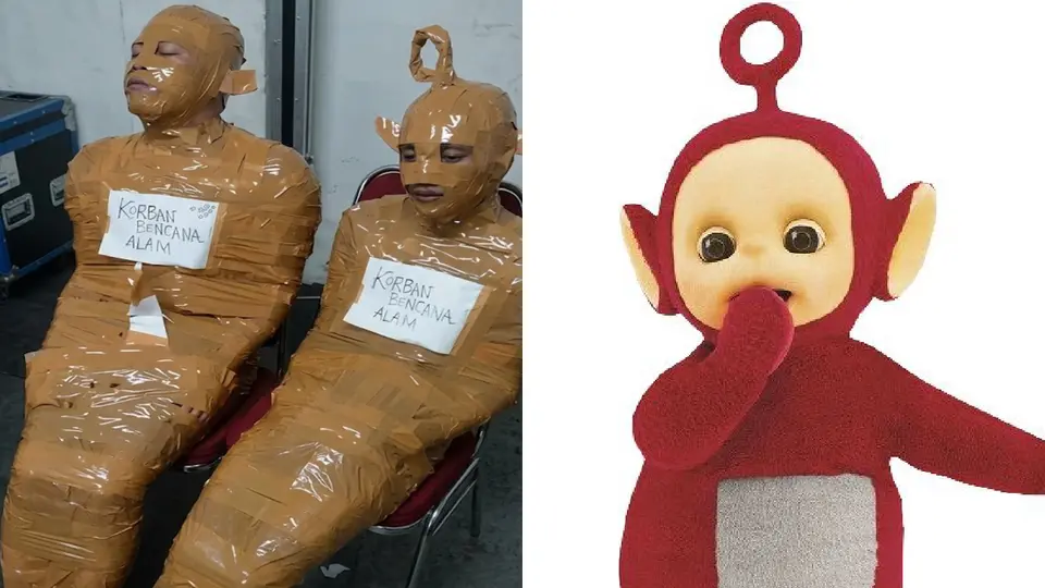 VIDEO: 'Ladrones' atrapados y disfrazados de Teletubbies... la verdad detrás de este caso