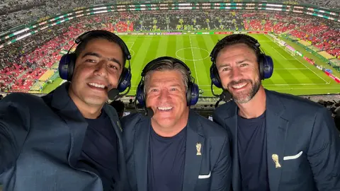 Andrés Vaca, Miguel Herrera y Miguel Layún de TUDN | x:@Andres_Vaca_