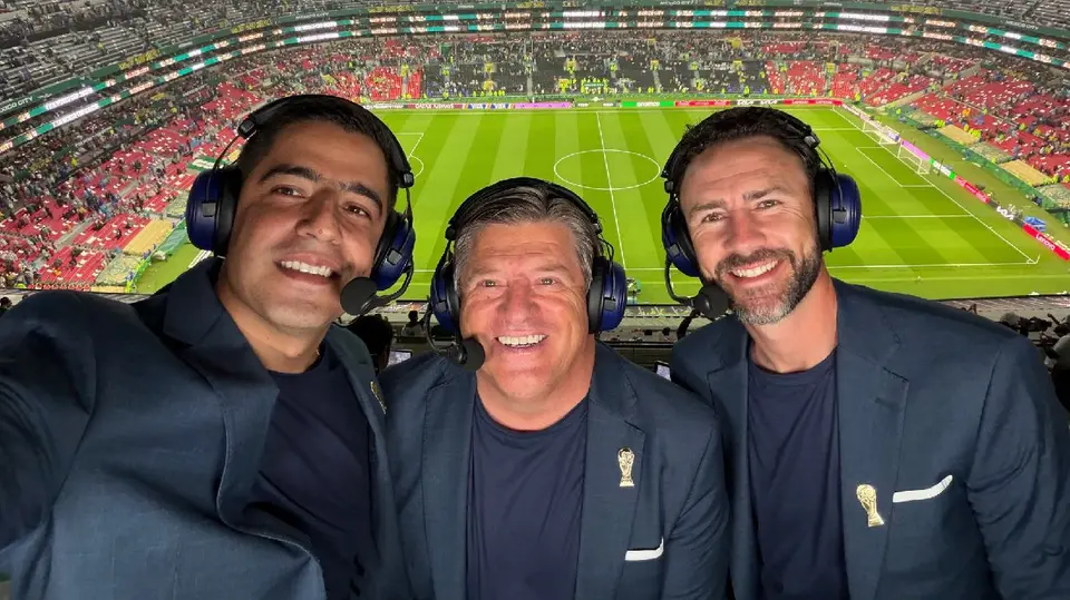 Andrés Vaca, Miguel Herrera y Miguel Layún de TUDN | x:@Andres_Vaca_