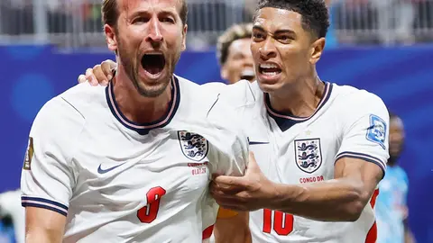 Jude Bellingham y Harry Kane, jugadores de Inglaterra | AP