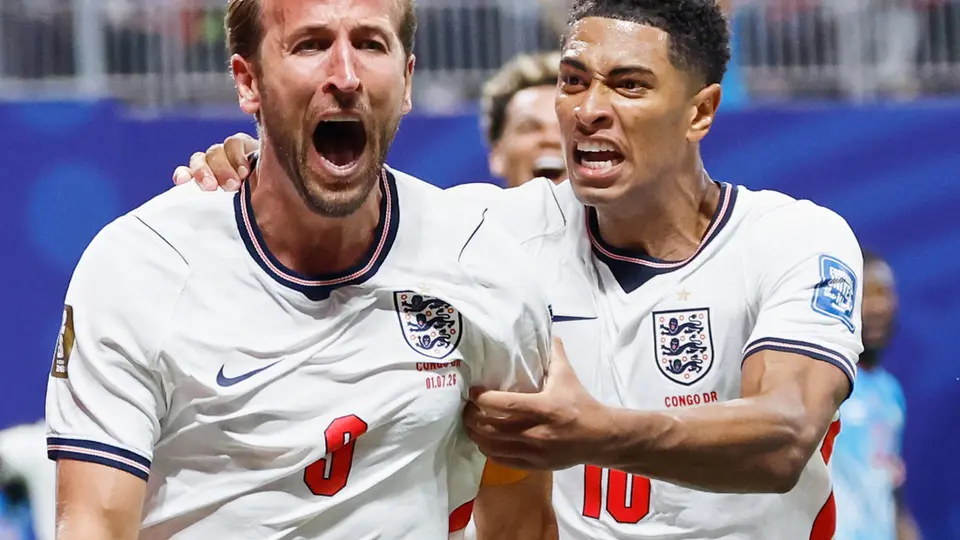 Jude Bellingham y Harry Kane, jugadores de Inglaterra | AP