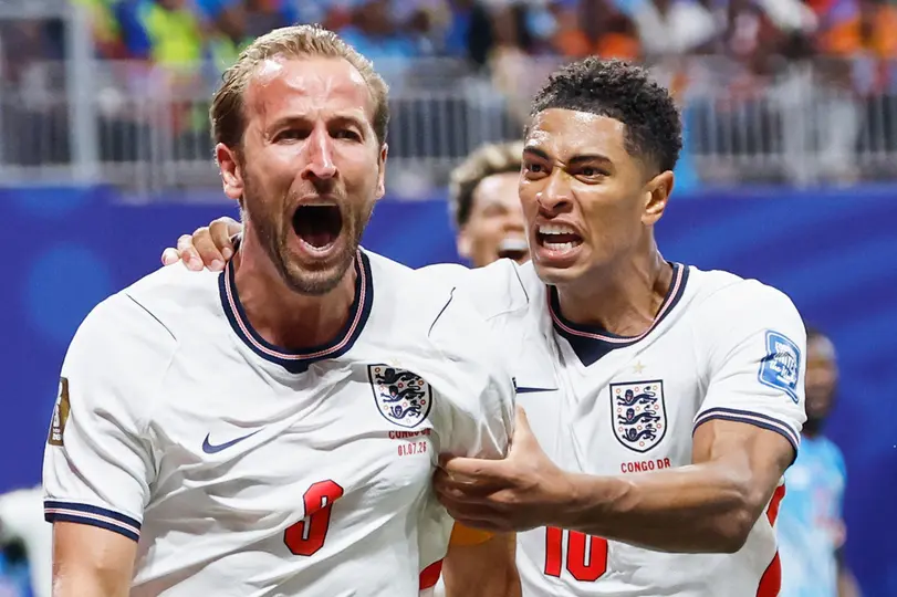Jude Bellingham y Harry Kane, jugadores de Inglaterra | AP