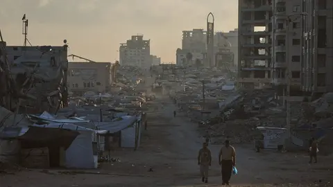 Edificios destruidos en Jabaliya, Gaza | AP