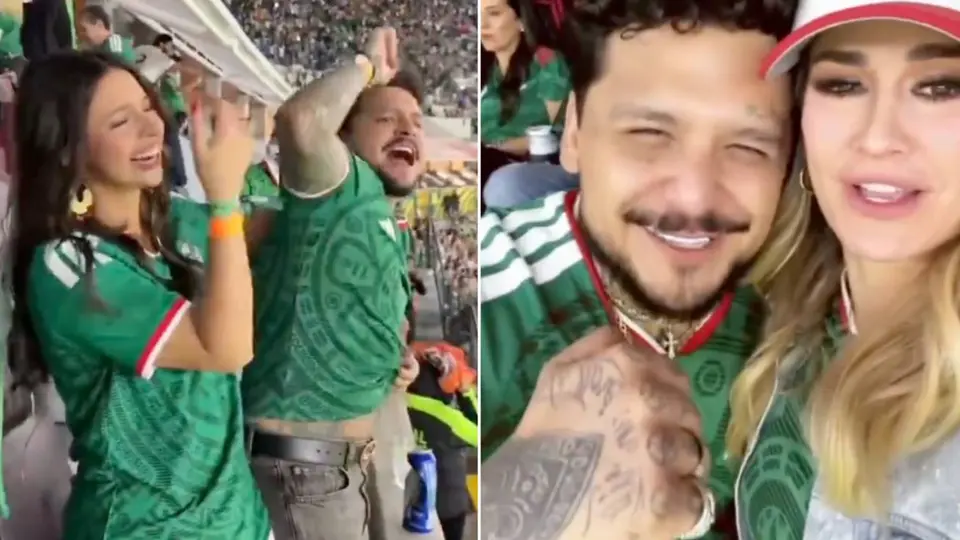 ¿Christian Nodal ignoró a Ángela Aguilar por celebrar con María José? Video desata polémica