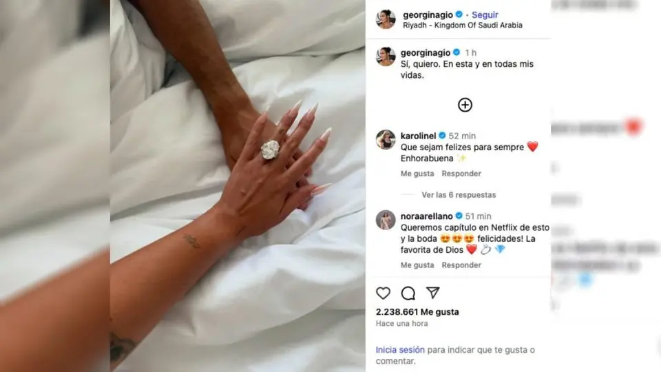 Así fue el anillo de compromiso que CR7 le dio a Georgina | CAPTURA DE PANTALLA