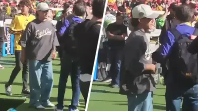 Alejandro Zendejas reapareció a un costado del campo en el duelo América ante Santos