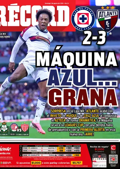 Portada RÉCORD 02 de agosto de 2026