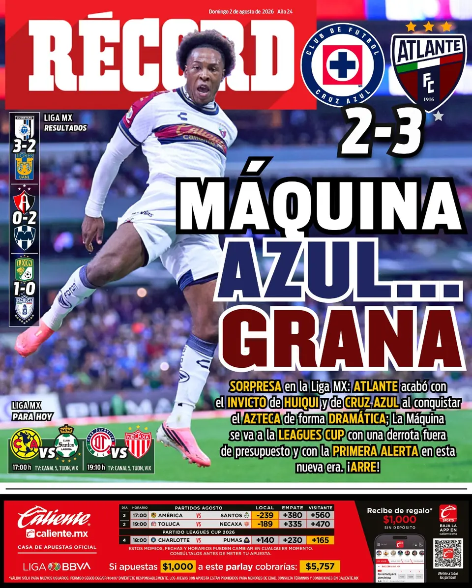 Portada RÉCORD 02 de agosto de 2026