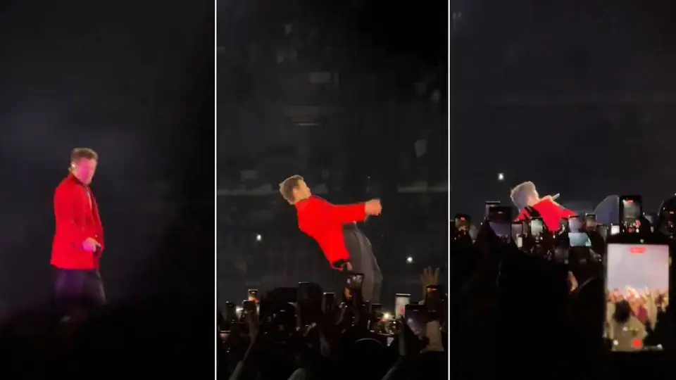 Harry Styles sufre caída en pleno concierto del Estadio GNP tras la lluvia en CDMX / VIDEO