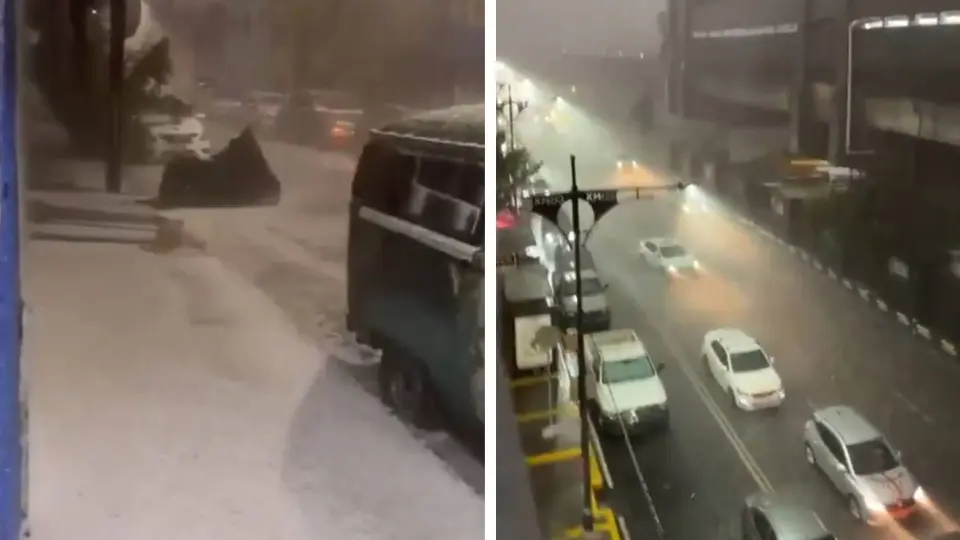 Lluvias sorprendieron la capital este sábado. / Redes