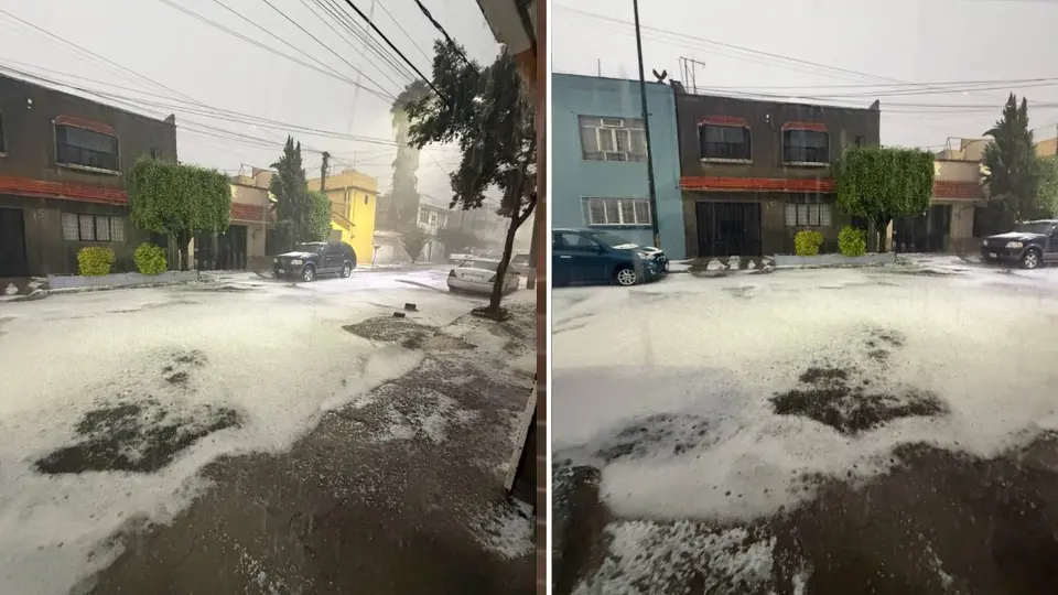 Granizo sorprende a la CDMX en medio de intensas lluvias; activan Alerta Amarilla