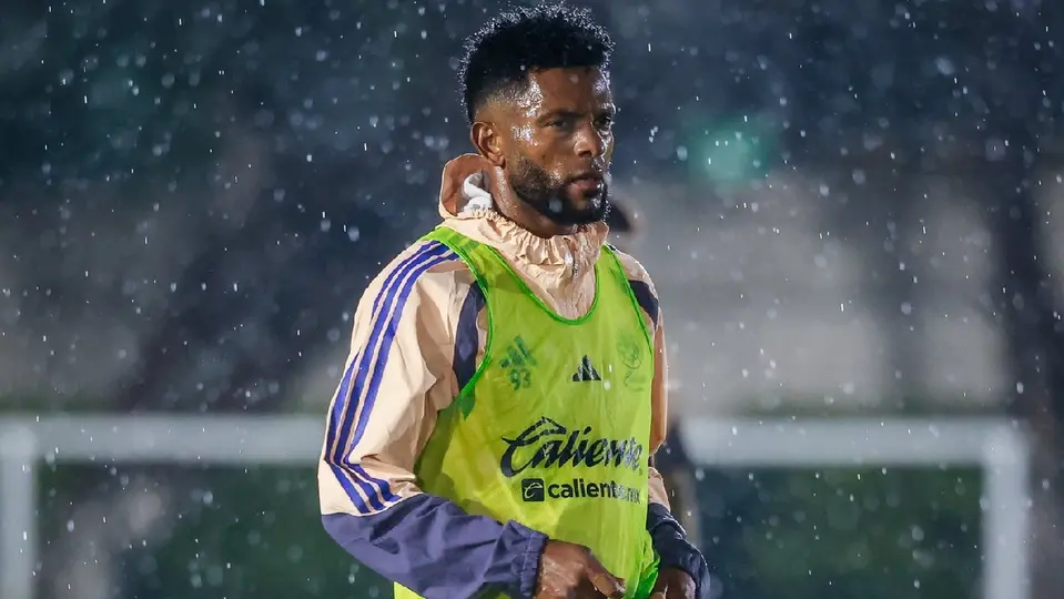 Miguel Borja en un entrenamiento con américa | X @ClubAmerica