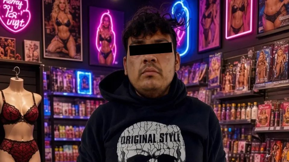 Detienen a hombre que roba una sex shop en Iztapalapa y su insólito botín desata burlas