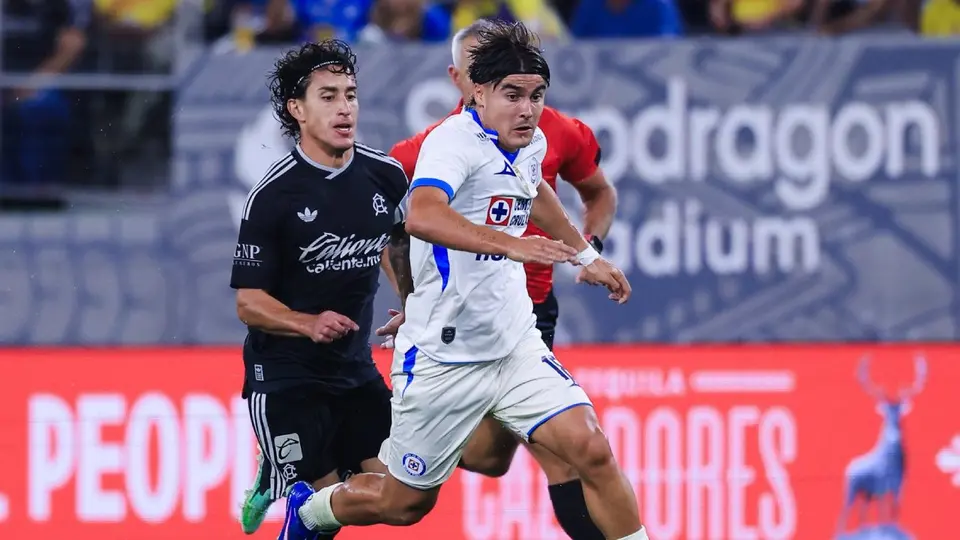 Zendejas y Luka Romero en el amistoso de América contra Cruz Azul | X: @CruzAzul