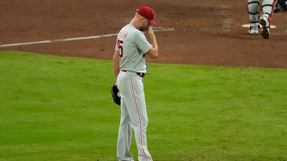 Zack Wheeler en el partido de los Braves contra los Phillies | AP