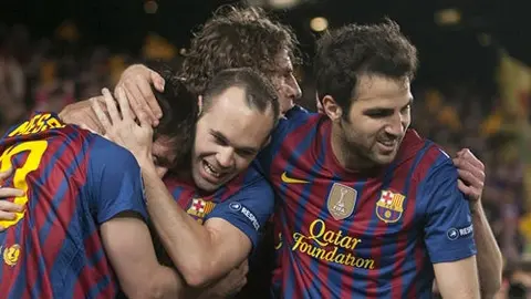Iniesta, Puyol y Adriano regresarán al Barcelona el martes