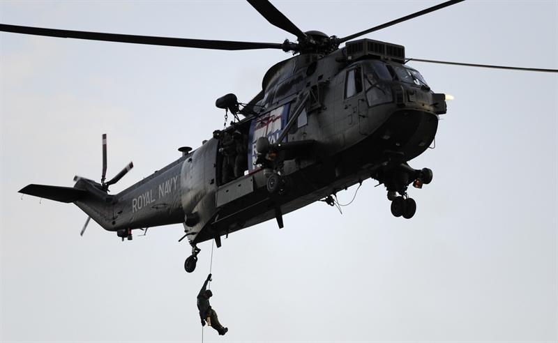 La antorcha olímpica llegó en un helicóptero militar | EFE