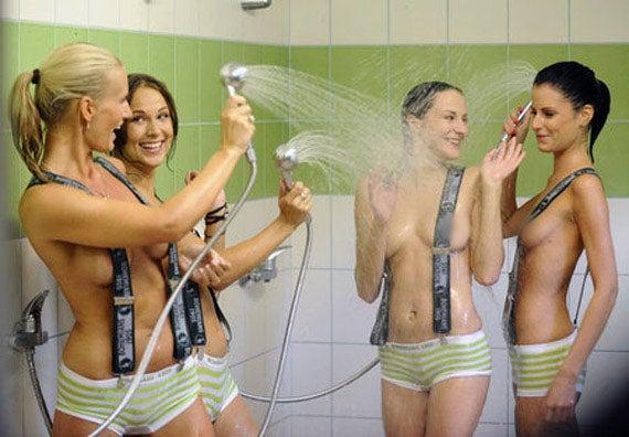 Las modelos se divirtieron en la sesión. FOTO: INTERNET