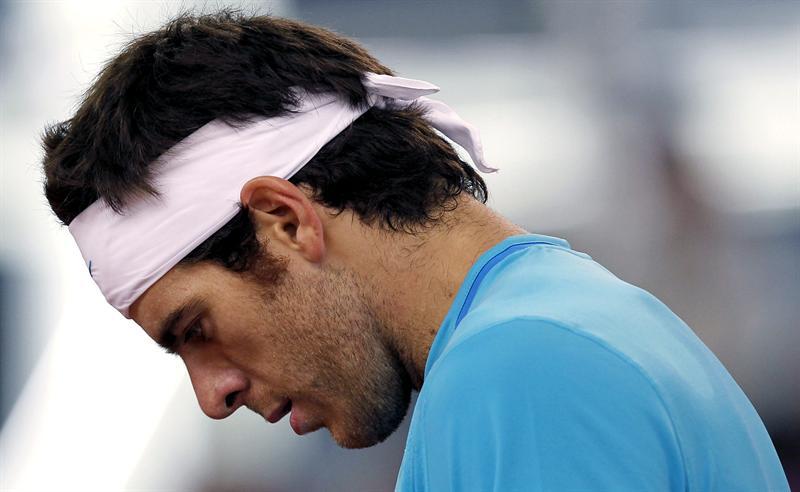El argentino, Juan Martín del Potro se lamenta. FOTO. EFE