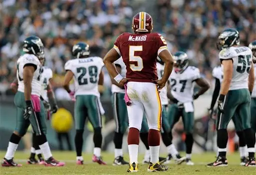 McNabb regresa a Filadelfia y lleva al triunfo a Washington.
