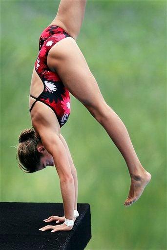 Alejandra Orozco en su prueba de plataforma de 10 metros. FOTO: AP