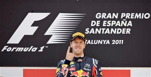 Sebastian Vettel conquistó el GP de España. (FOTO: AP)