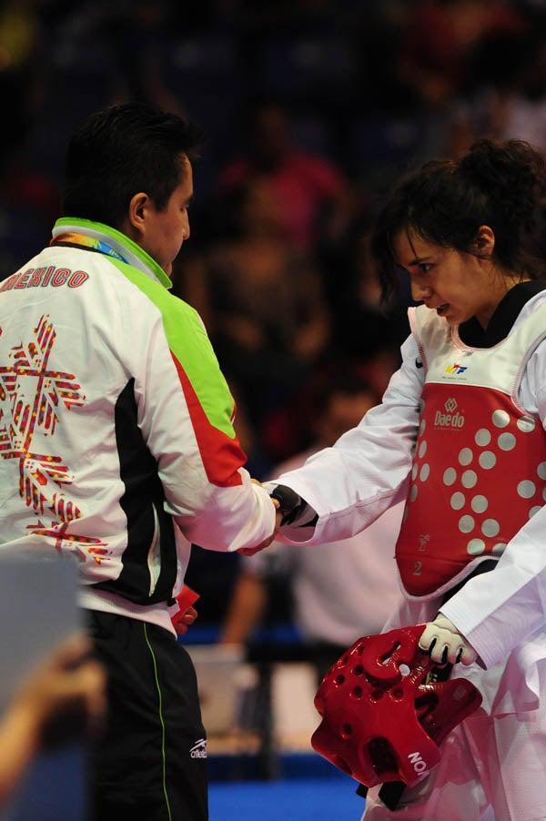 La taekwondoín estuvo cerca de perder el combate. FOTO: EVA BECERRA