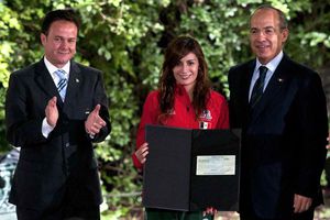 Contentos atletas por recibimiento de Felipe Calderón