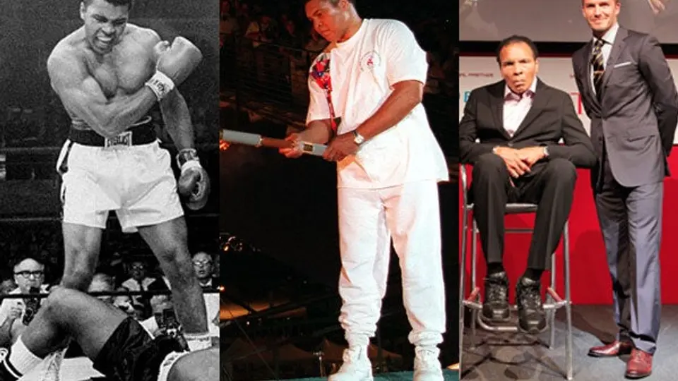 Antes y después: Muhammad Alí lucha contra el Parkinson