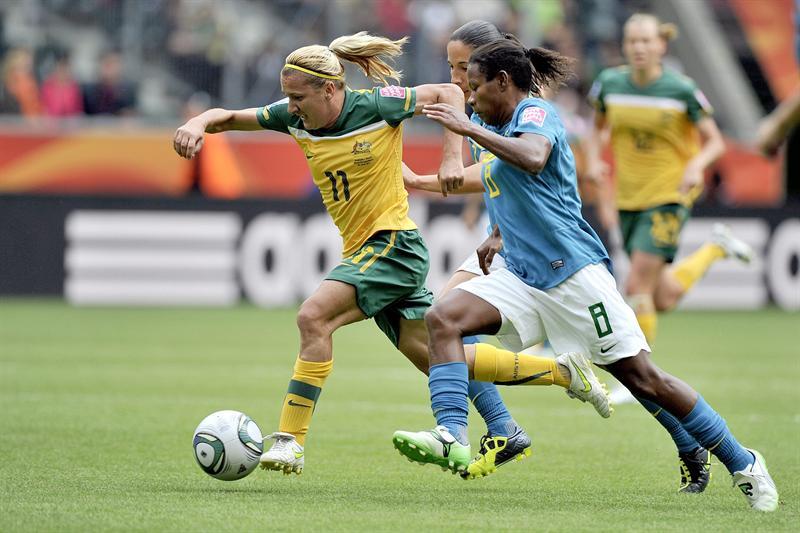 Brasil venció por la mínima a su similar Australia. FOTO: EFE