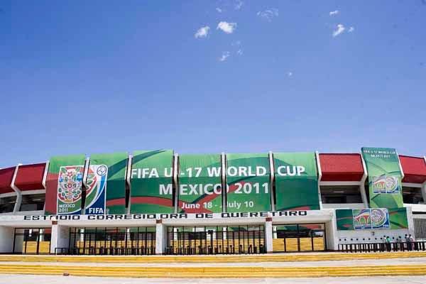 El Corregidora también se viste de verde para recibir el Mundial Sub-17. FOTO: HÉCTOR CARBAJAL