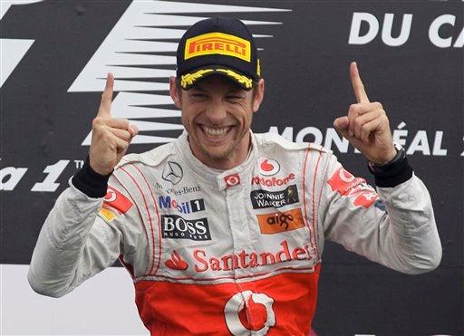 Jenson Button celebra su primera victoria de la temporada. (FOTO: AP)