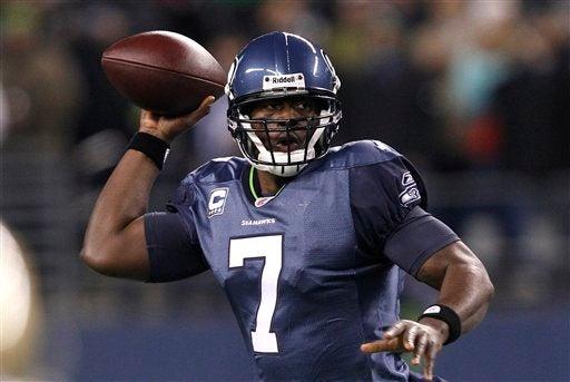 El quarterback de los Halcones Marinos, Tarvaris Jackson. FOTO: AP