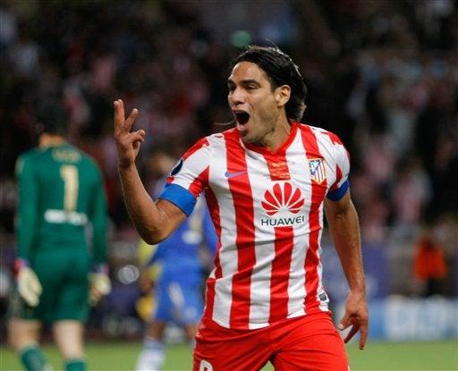 El colombiano, Radamel Falcao, marcó un triplete en la victoria del Atleti | AP