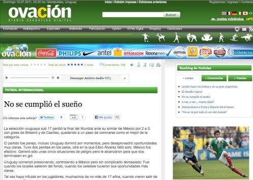 Ovación en Uruguay le dio otro ángulo (FOTO: TOMADA DE INTERNET)