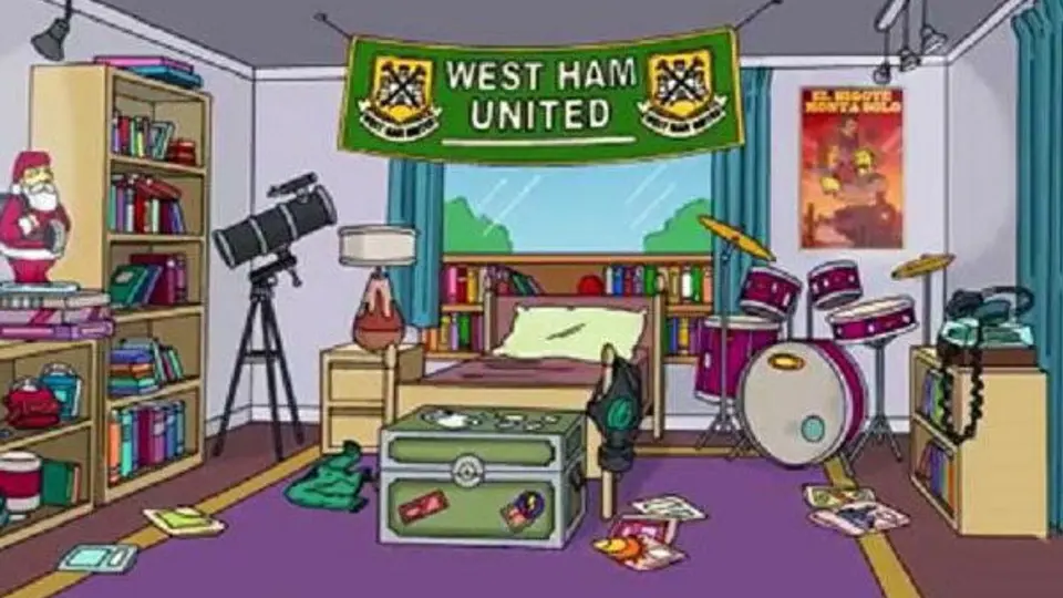 West Ham es el equipo inglés favorito de Los Simpsons