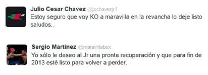 Chávez Jr. y Martínez continúan su rivalidad en Twitter