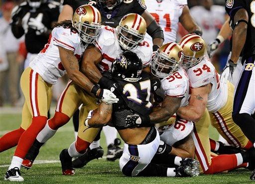 Ravens y 49ers cierran la jornada de Acción de Gracias. FOTO: AP