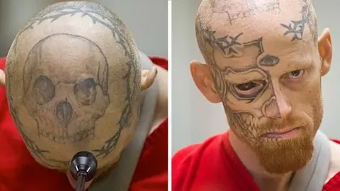 Se tatuó el rostro y un ojo para atemorizar y asaltar