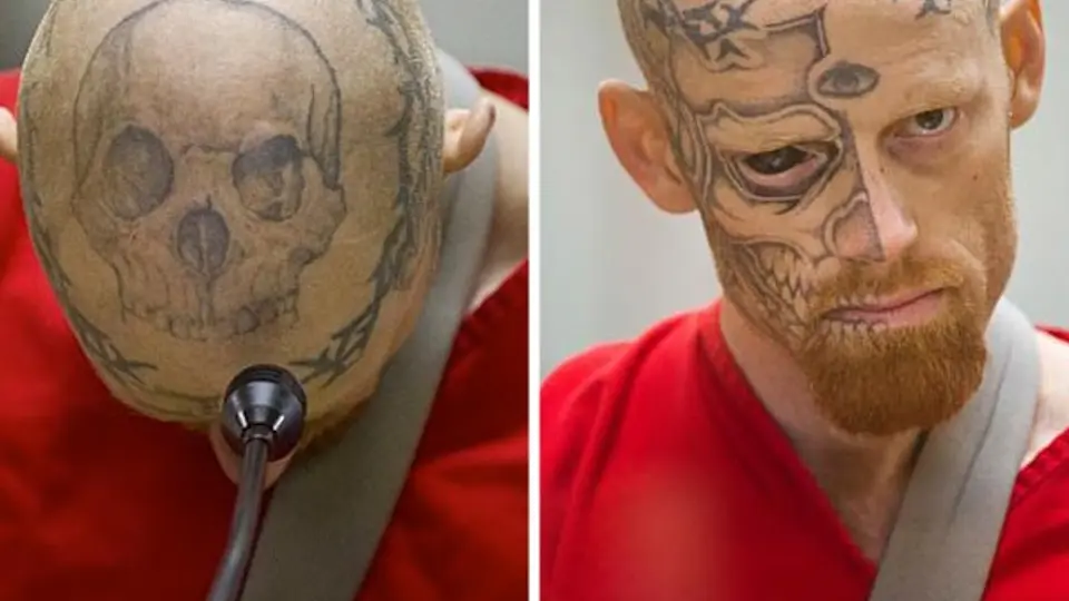 Se tatuó el rostro y un ojo para atemorizar y asaltar